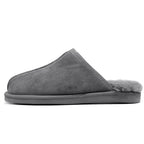 Minfot Saueskinntøfler Slip-on Orust med såle Grå