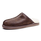 Minfot Saueskinntøfler Slip-on Orust med såle Waxed Stone
