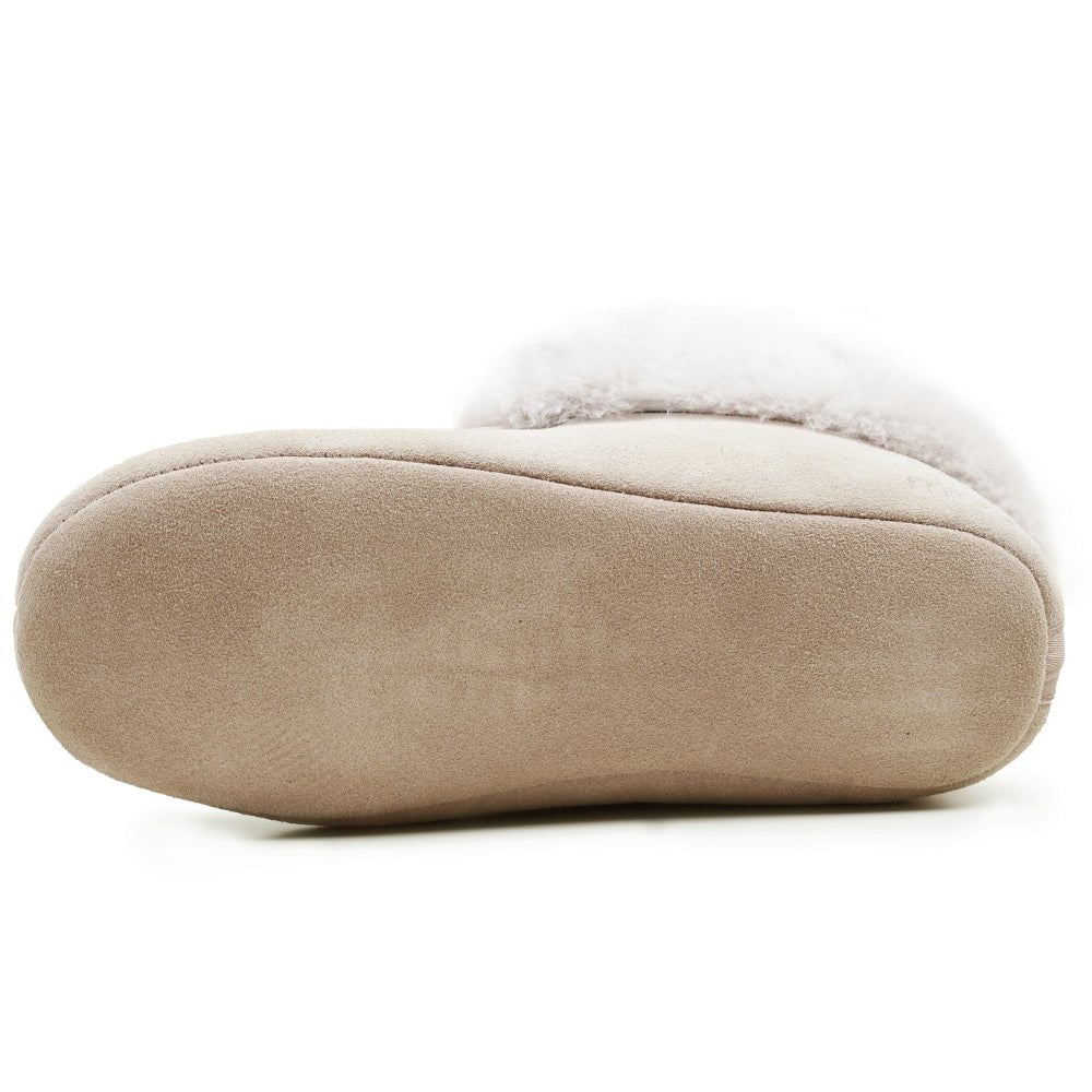 Minfot Saueskinntøfler Sunne Beige