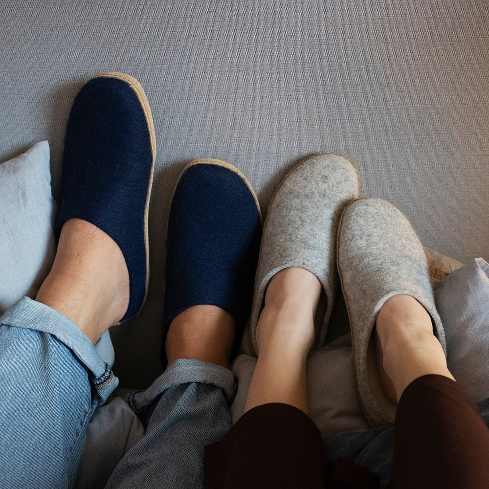 Minfot Ulltøfler Arild Innersåle Saueskinn Lysegrå