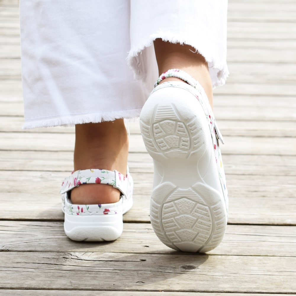 Minfot Arbeidssko Myk Tøffel Blomstret