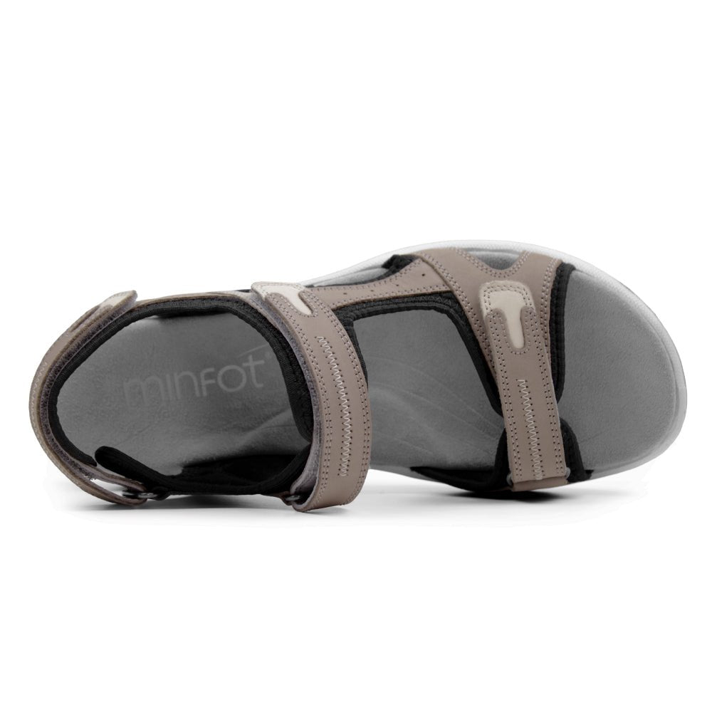 Minfot Nyhamn Sandaler Dame Brown Beige