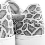 Minfot Comfort Sneakers Dame Skinn Leopard Hvit