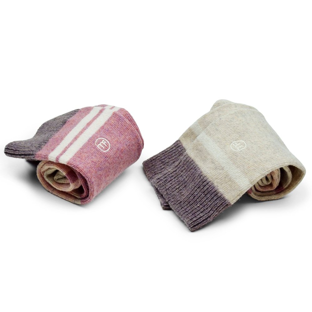 Produktbild 5 - Minfot Ullstrumpor Strand Korall 2-pack