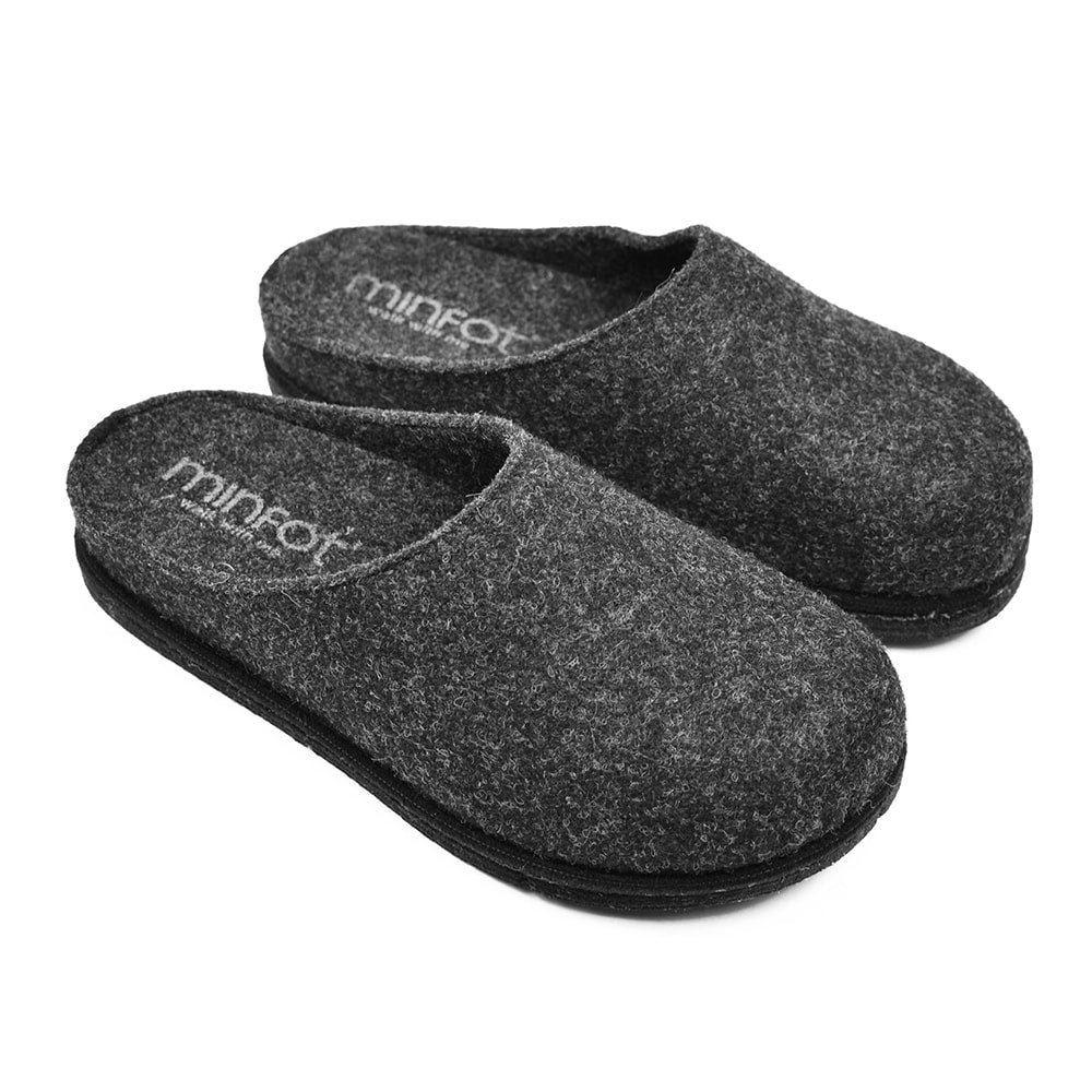 Minfot Tøfler Slip-on Viken Ull Antracit