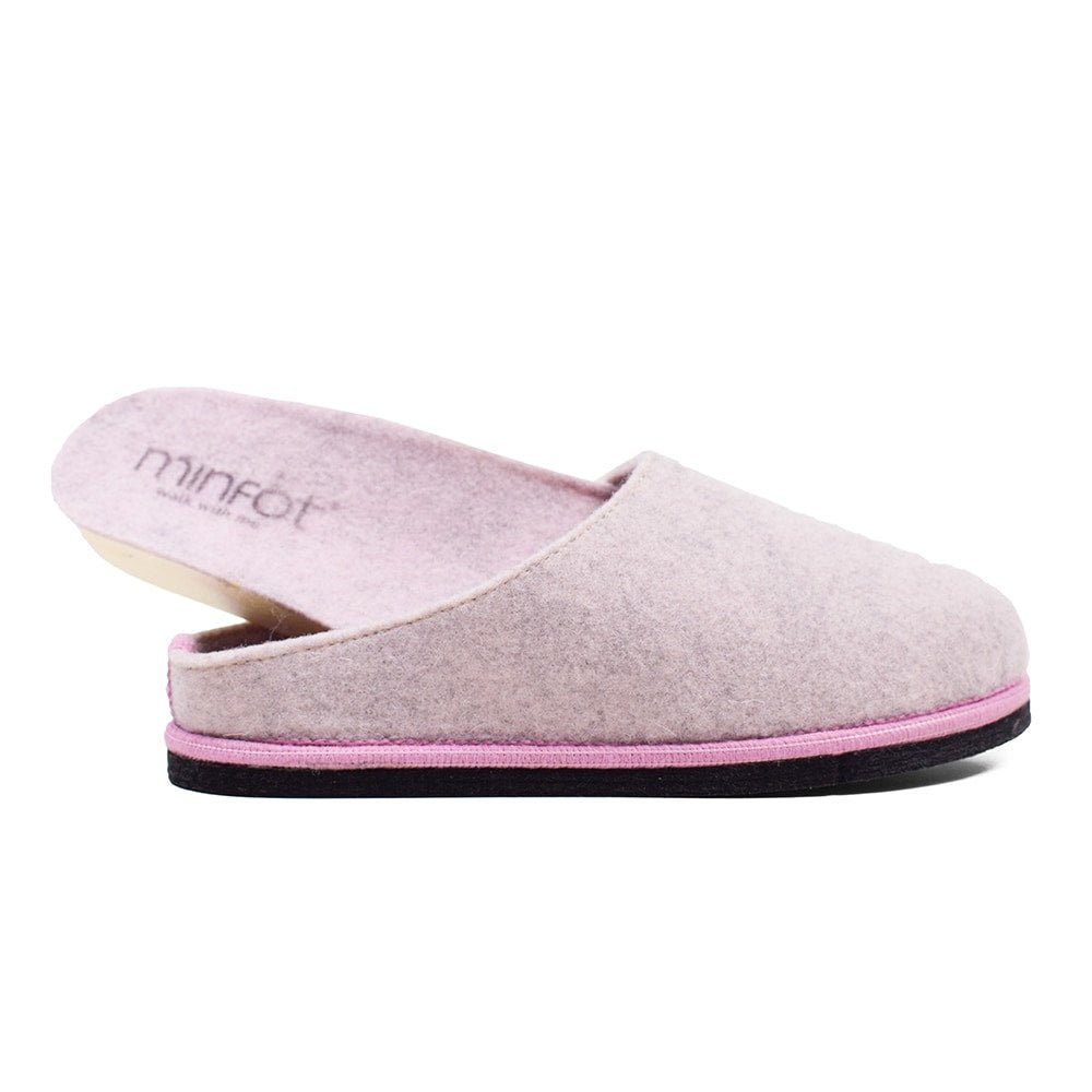 Minfot Tøfler Slip-on Viken Ull Rosa