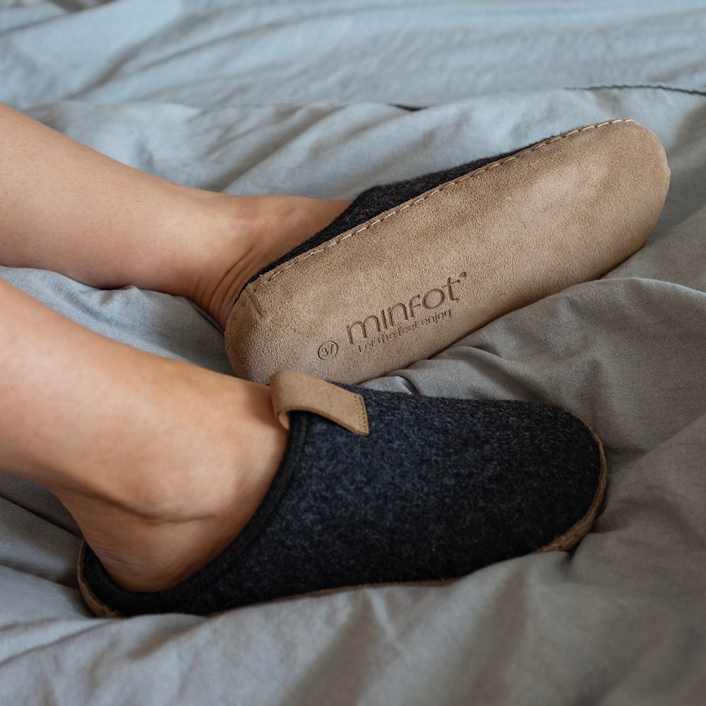 Minfot Cabin Ulltøfler Unisex Grå