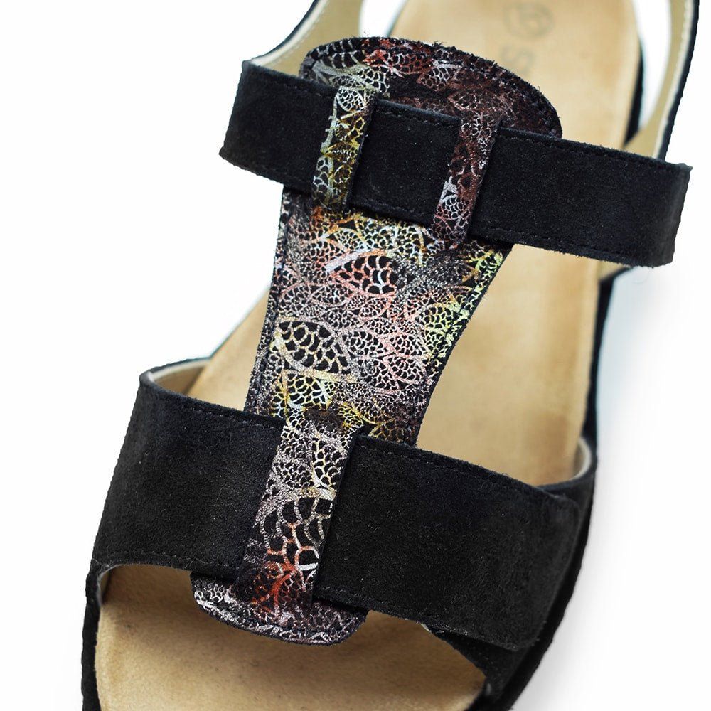 Suave Ekstra Bred Sandal Black Tenn