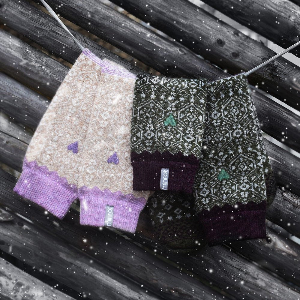 Minfot Ullstrømper Kärlek 2-pk