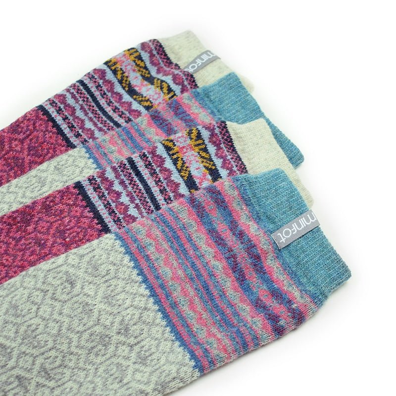 Minfot Ullsokker Mys Multi 2-pack