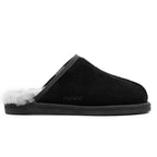 Minfot Saueskinnstøfler Slip-on Orust med sula Svart
