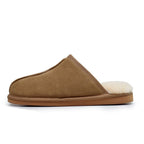 Minfot Saueskinntøfler Slip-on Orust med såle Chestnut