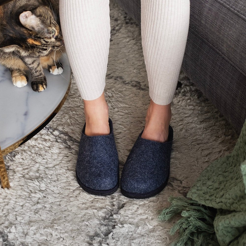 Minfot Tøfler Slip-on Viken Ull Navy