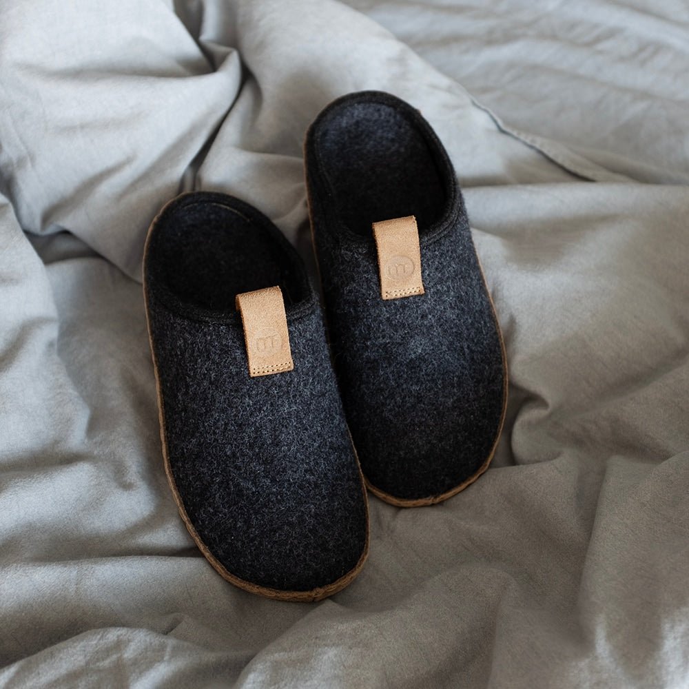 Minfot Cabin Ulltøfler Unisex Grå