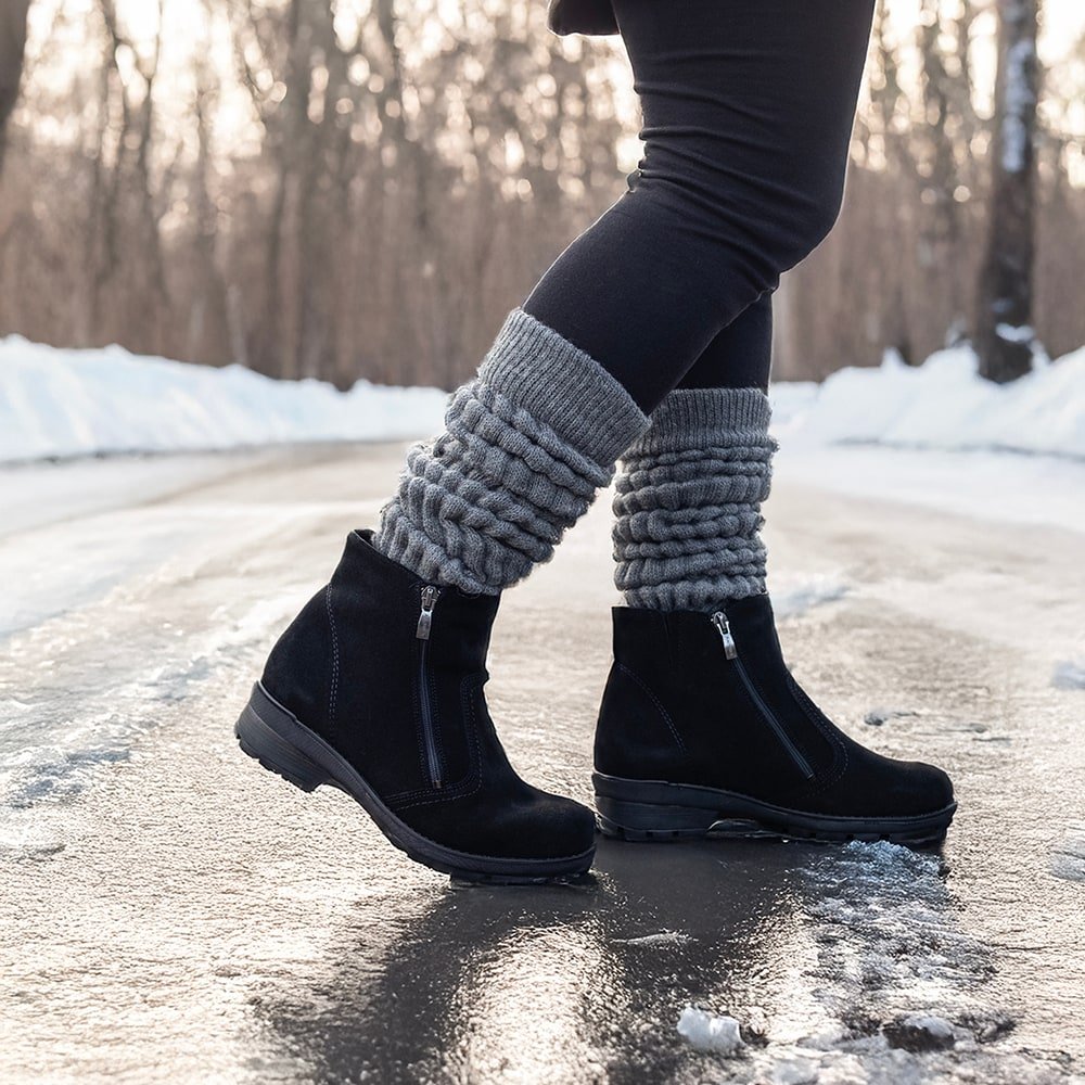 Minfot Aaltonen Brede Boots Grip+ Vasa Semsket skinn Ull Svart