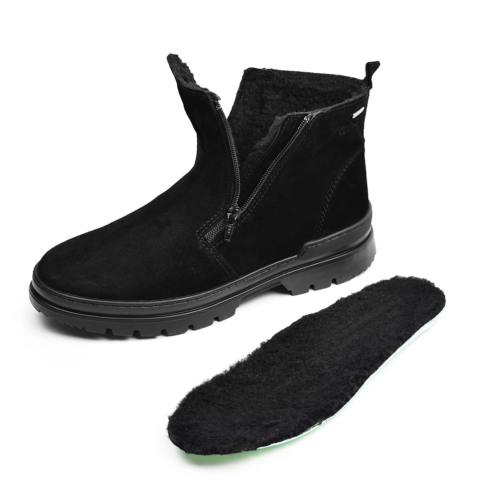 Produktbild 6 - Minfot Piggsko Kalix Semsket skinn Ull Svart