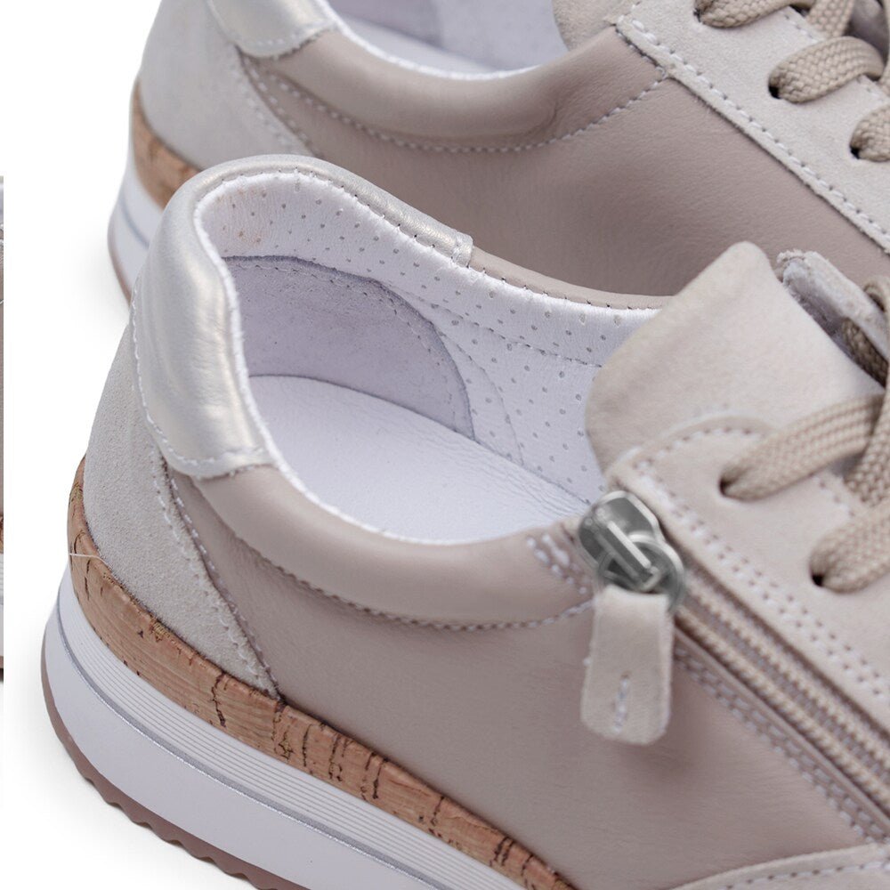 Produktbild 12 - Minfot Alley Sneaker Stretch med glidelås, beige.