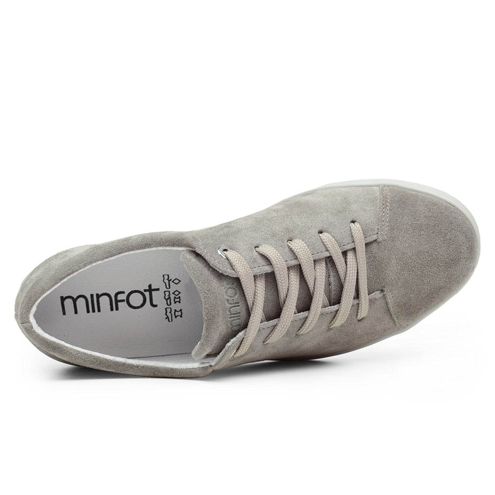 Minfot Aveny Sneaker Dame Semsket skinn Khaki
