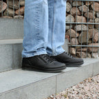 Minfot Axe Herresko Zip Vannavvisende TEX Skinn Svart