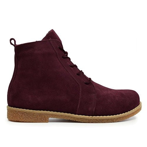 Charlotte of Sweden Semsket Boots Amur Burgundy