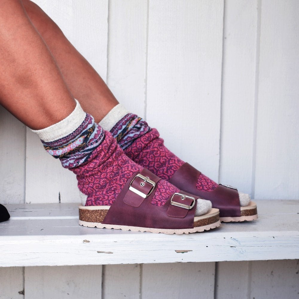 Minfot Sandaler Primo Soft Ayo Lær Bordeaux