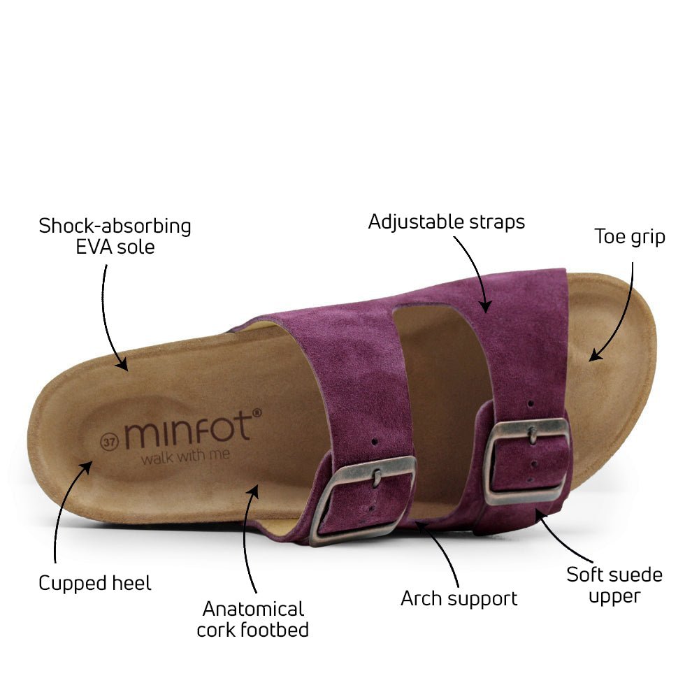 Minfot Moa Sandaler Bio Semsket Skinn Bordeaux