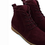 Charlotte of Sweden Semsket Boots Amur Burgundy
