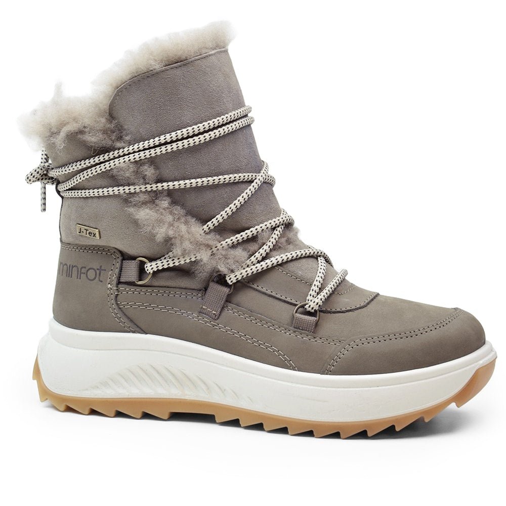 Minfot Arctic Vinterkängor med fårskinn J-TEX Taupe