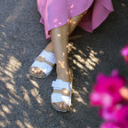 Minfot Softstep Sandaler Dame Biosandal 2-remmer Softstep Hvit