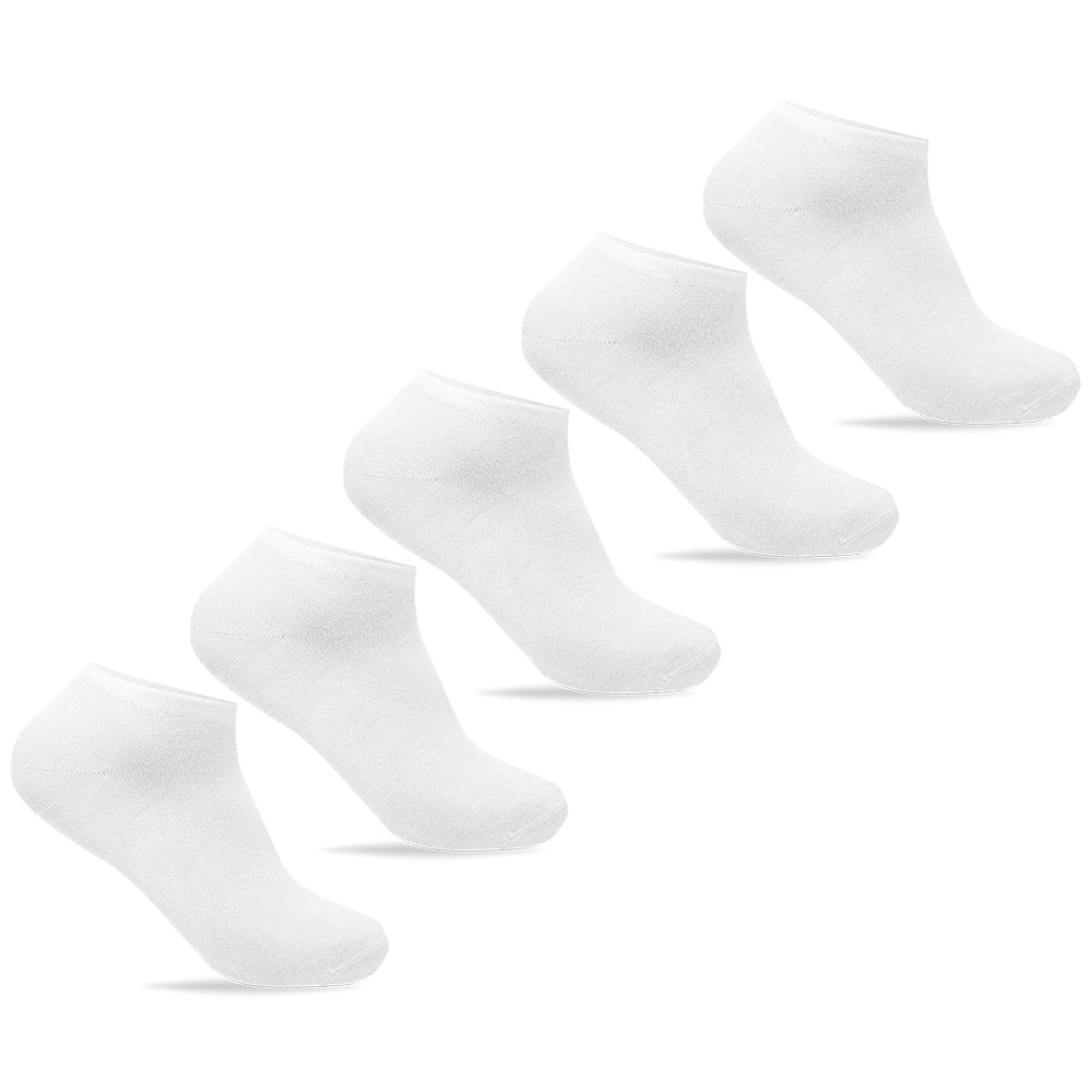 Minfot Bambusstrømper Sneaker Sensitive Hvit 5-Pack