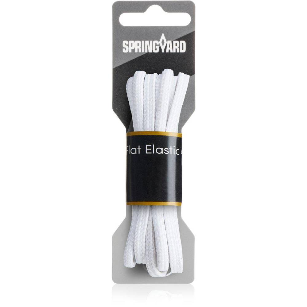 Springyard Skolisser Flat Elastic White