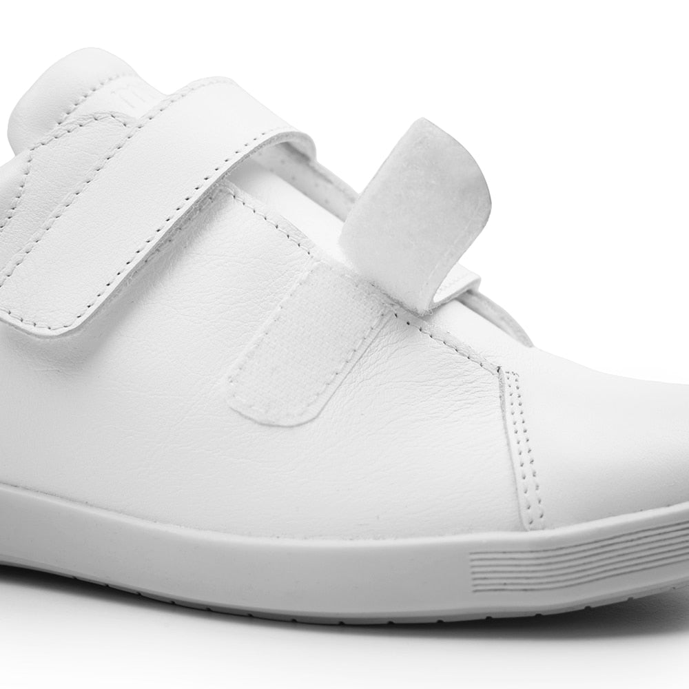 Produktbild 9 - Minfot Aveny Skinn Sneaker med Kardborreband Vit