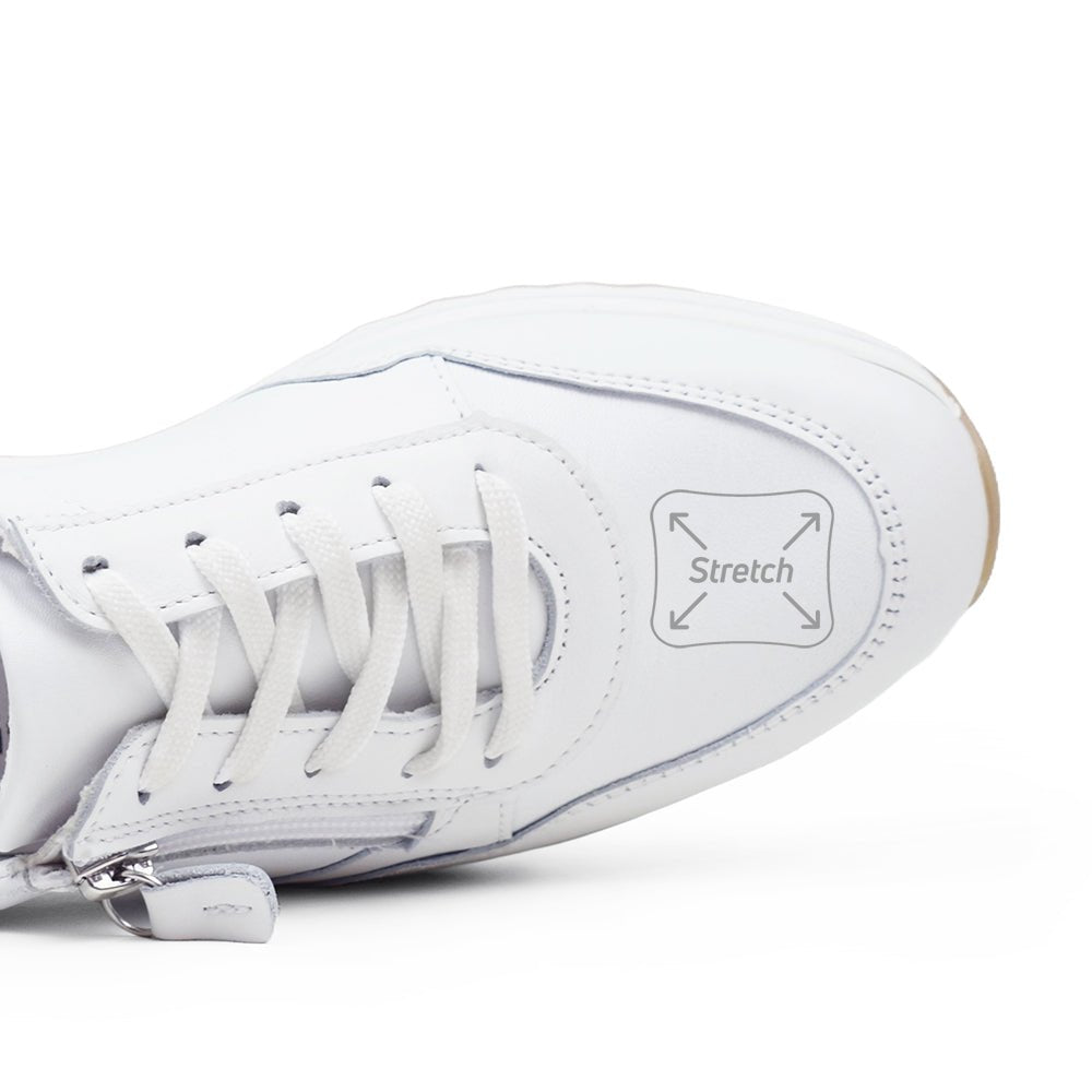 Produktbild 4 - Minfot Alley Sneaker Stretch med Glidelås Hvit