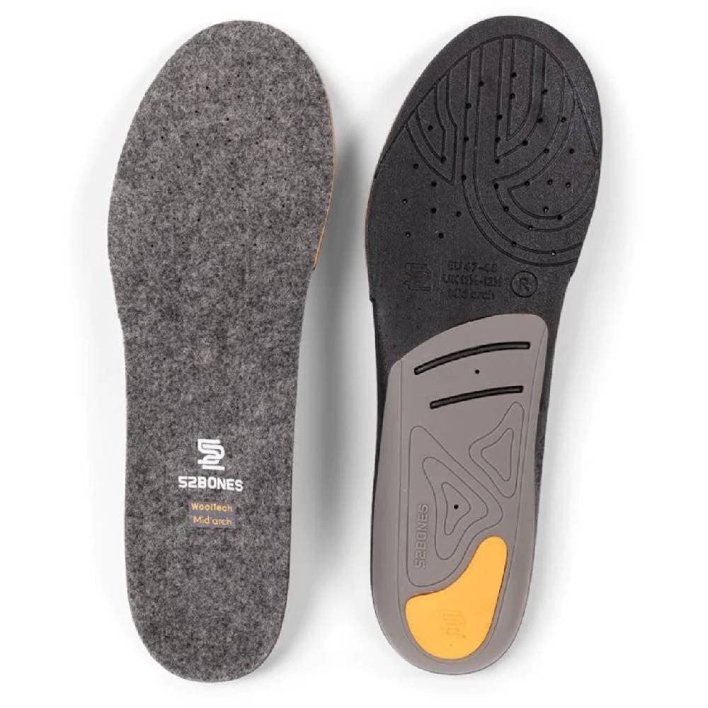 52BONES WoolTech Mid Såler Ull nøytral bue