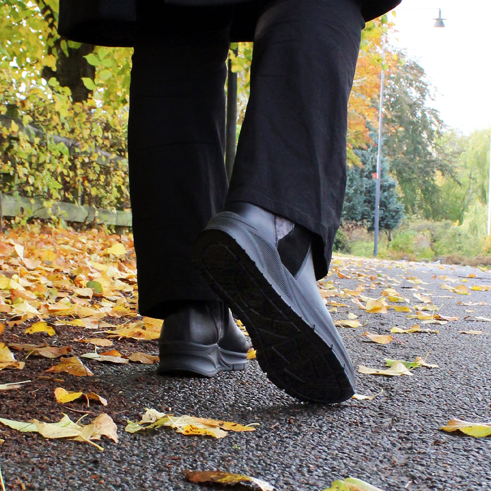 Produktbild 12 - Minfot Zon Chelsea boots med zip Stretch Skinn Svart Leopard